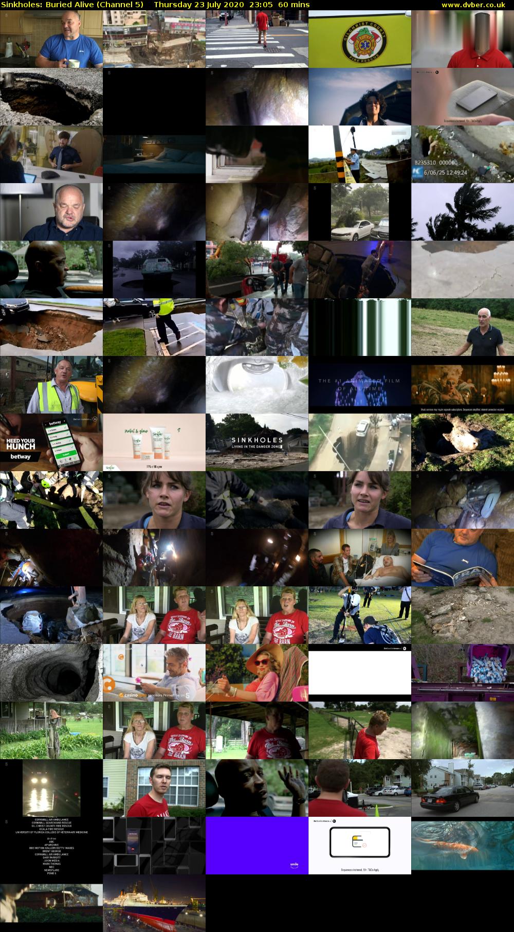 Sinkholes: Buried Alive (Channel 5) Thursday 23 July 2020 23:05 - 00:05