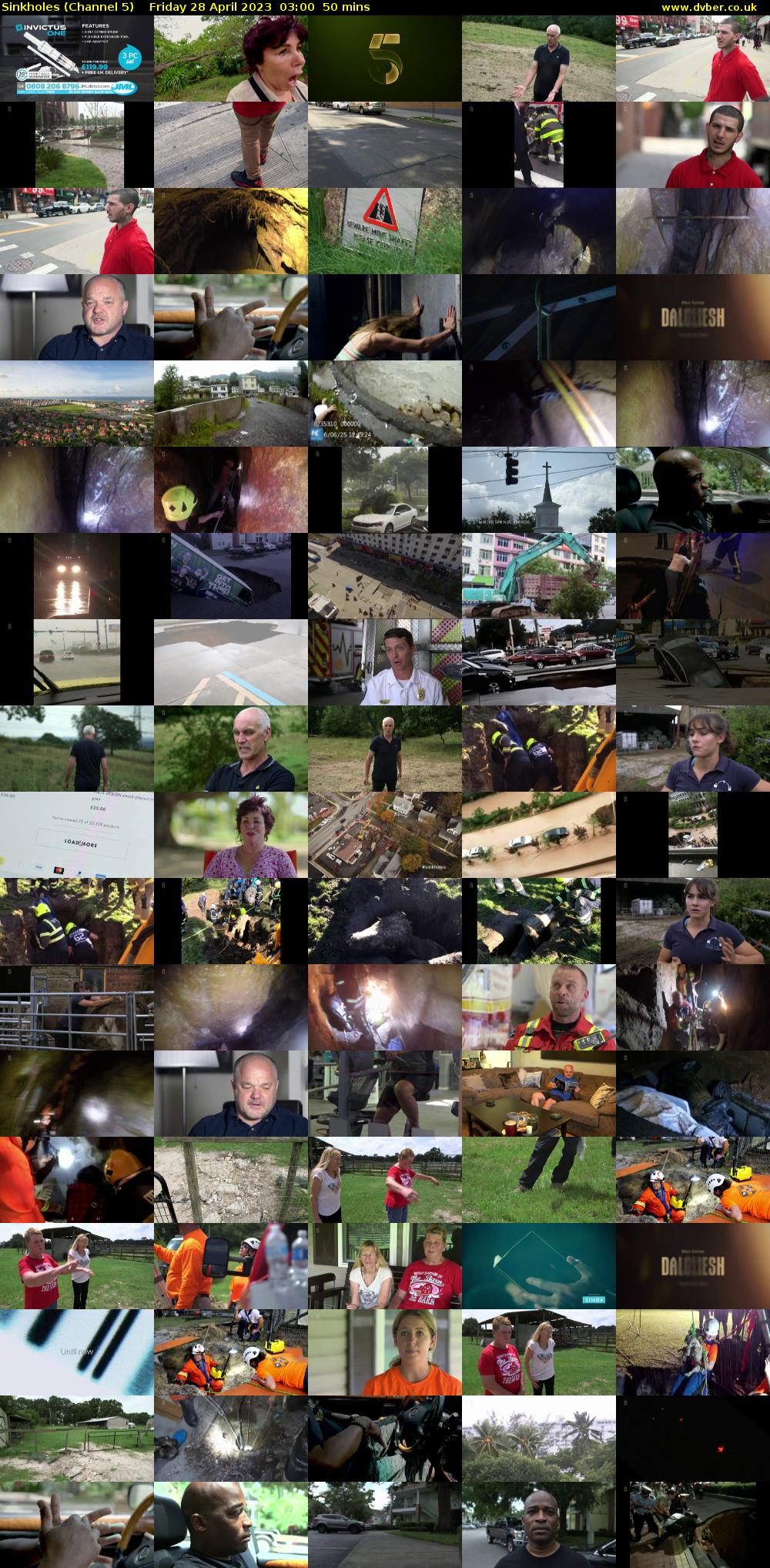 Sinkholes (Channel 5) Friday 28 April 2023 03:00 - 03:50