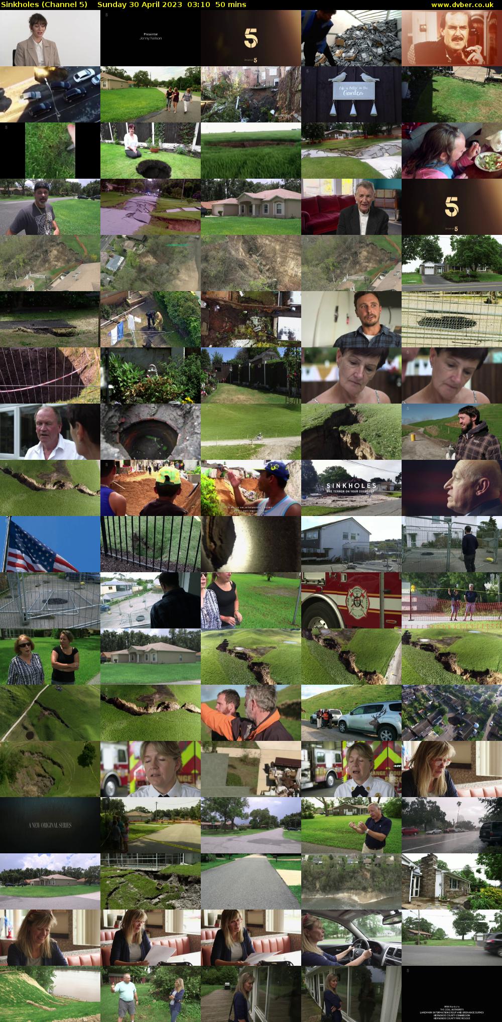 Sinkholes (Channel 5) Sunday 30 April 2023 03:10 - 04:00