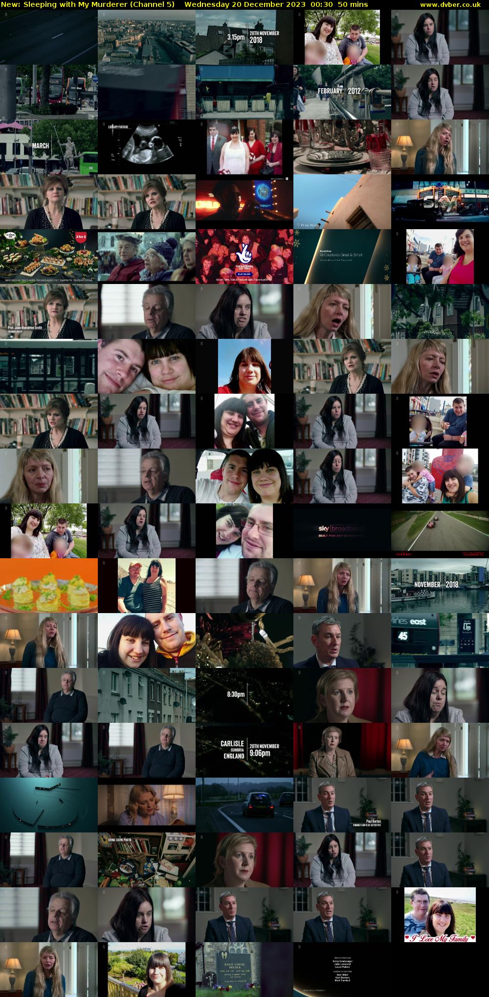 Sleeping with My Murderer (Channel 5) Wednesday 20 December 2023 00:30 - 01:20