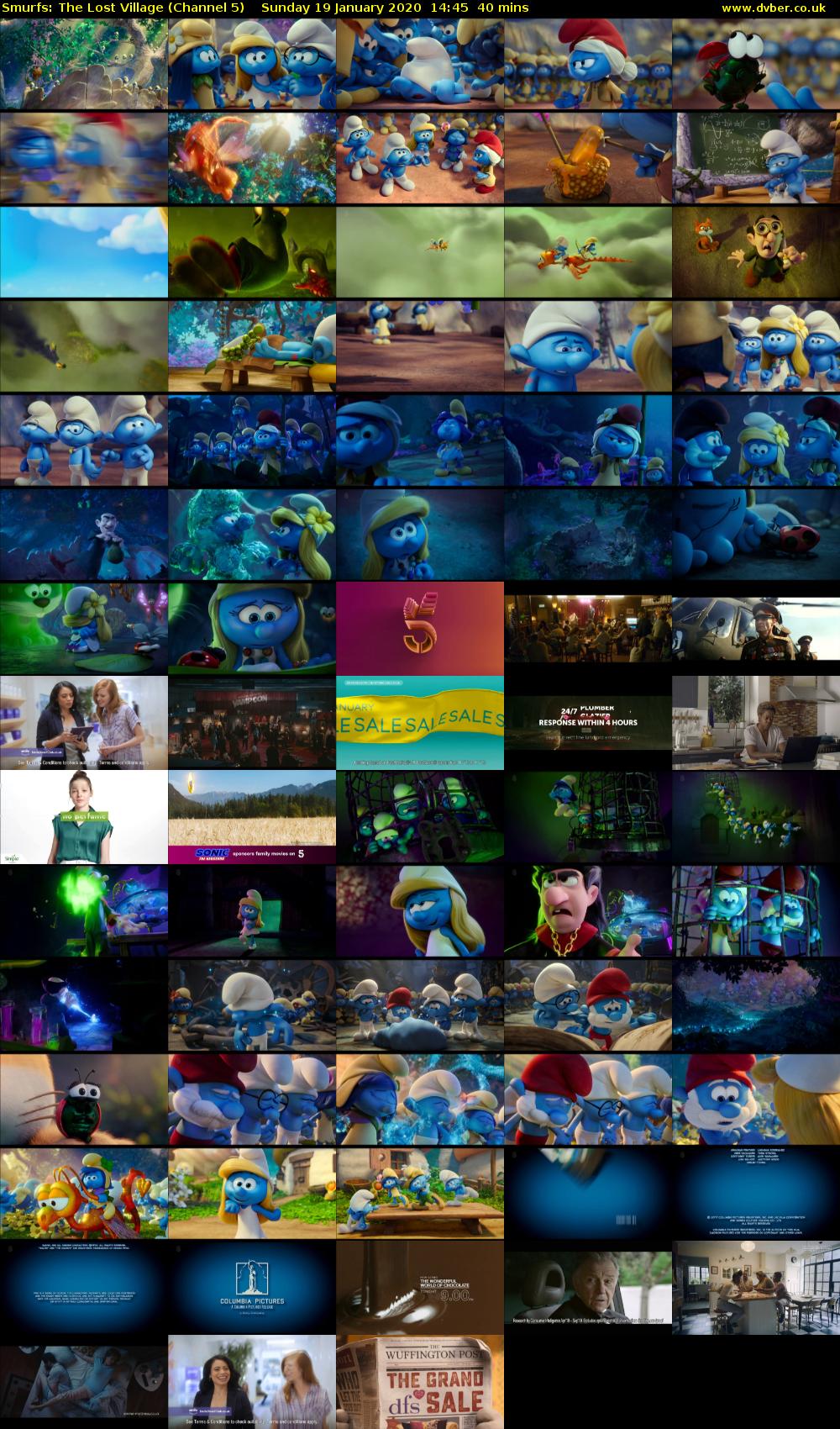 Smurfs: The Lost Village (Channel 5) Sunday 19 January 2020 14:45 - 15:25
