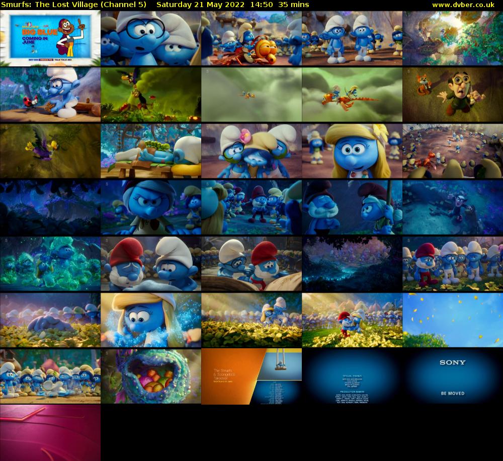 Smurfs: The Lost Village (Channel 5) Saturday 21 May 2022 14:50 - 15:25