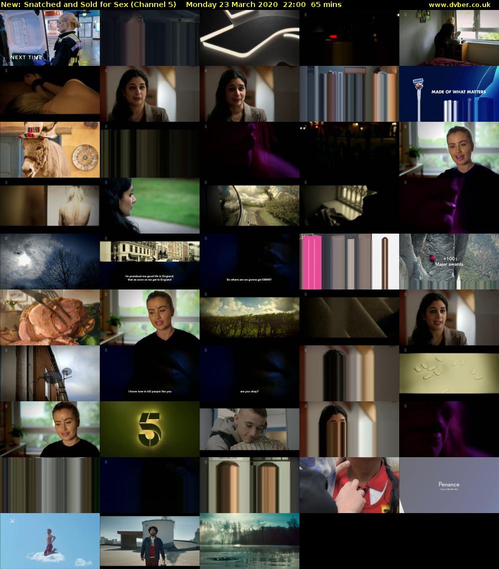 Snatched and Sold for Sex (Channel 5) Monday 23 March 2020 22:00 - 23:05