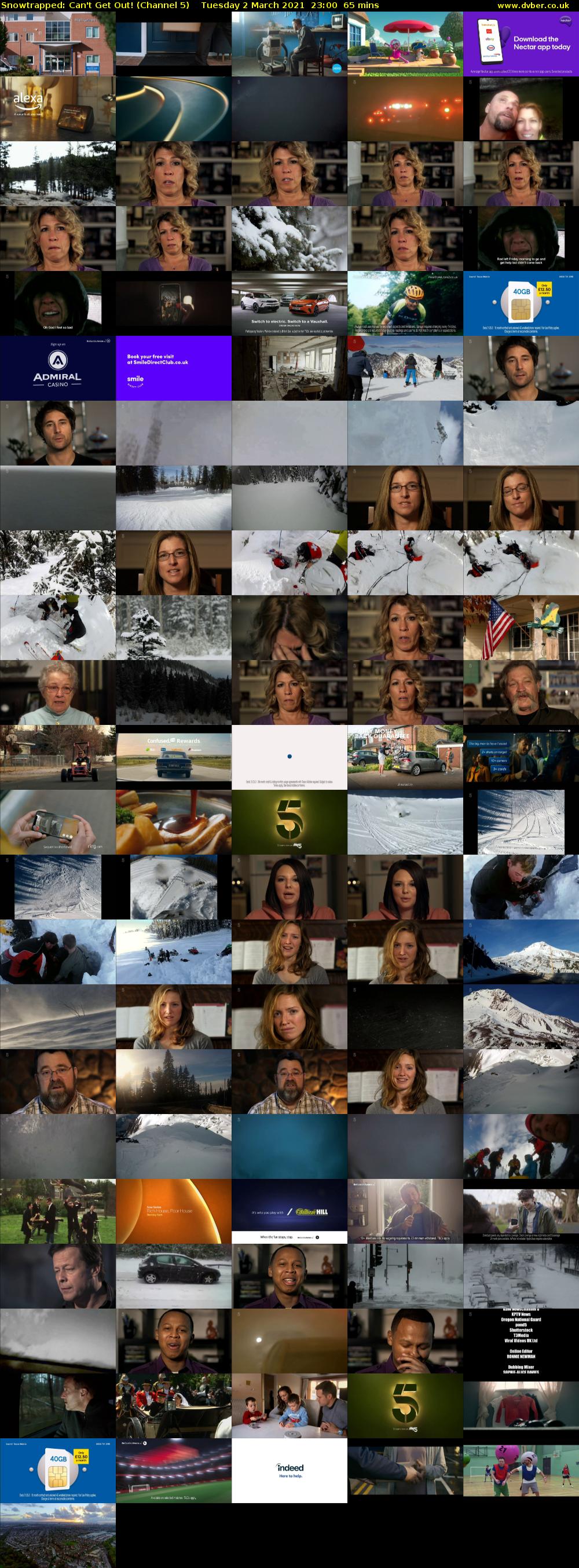 Snowtrapped: Can't Get Out! (Channel 5) Tuesday 2 March 2021 23:00 - 00:05