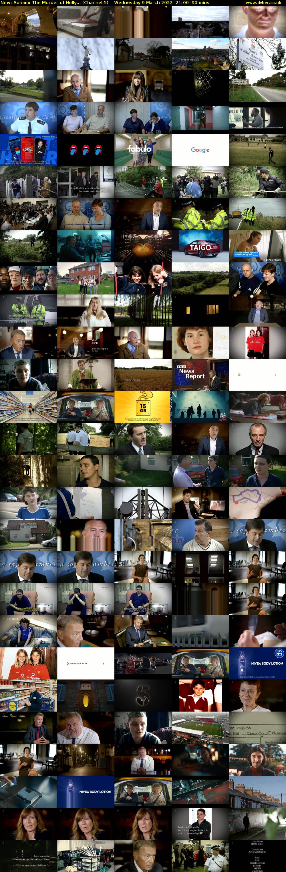 Soham: The Murder of Holly... (Channel 5) Wednesday 9 March 2022 21:00 - 22:30