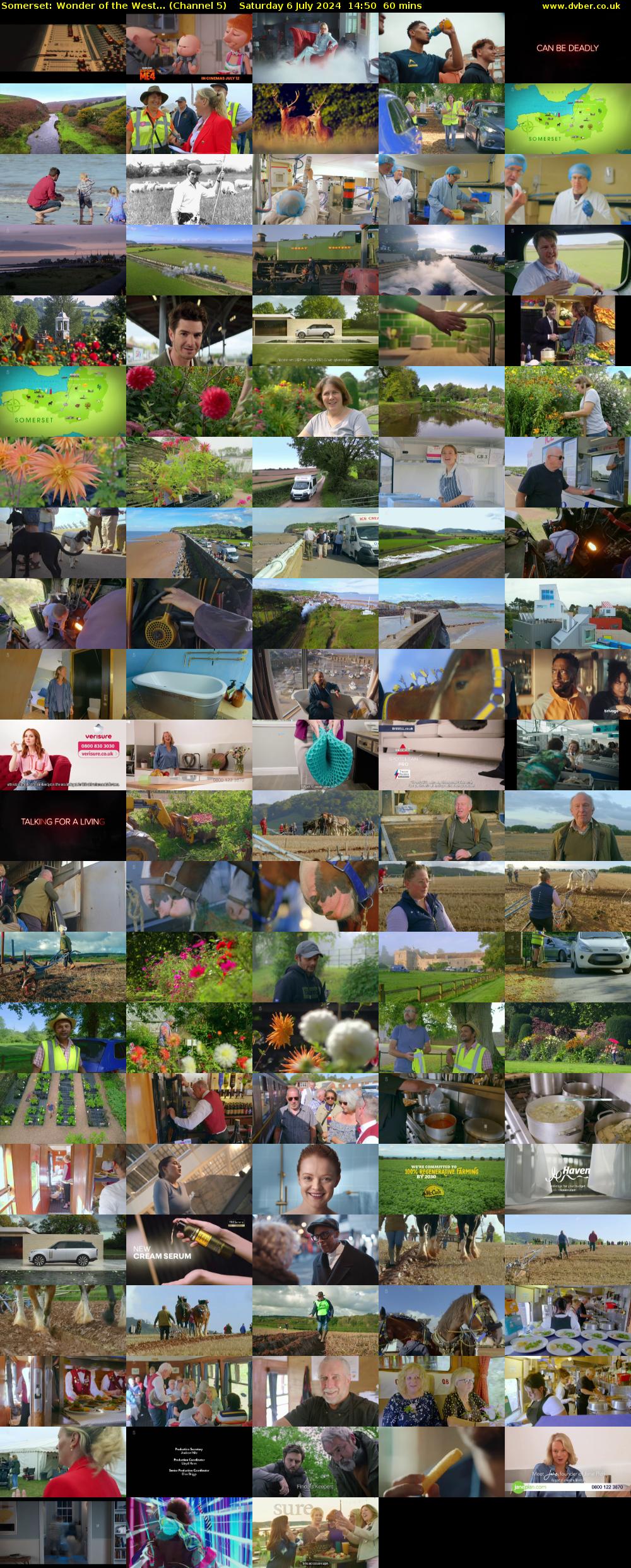 Somerset: Wonder of the West... (Channel 5) Saturday 6 July 2024 14:50 - 15:50