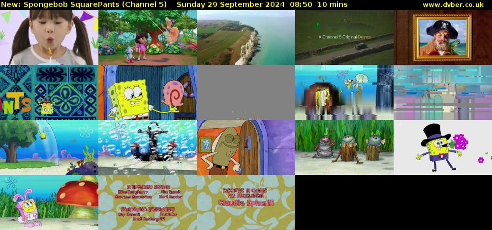 SpongeBob SquarePants (Channel 5) Sunday 29 September 2024 08:50 - 09:00