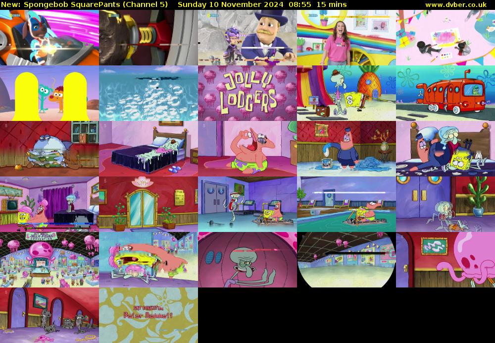 SpongeBob SquarePants (Channel 5) Sunday 10 November 2024 08:55 - 09:10