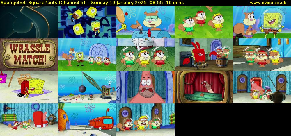 SpongeBob SquarePants (Channel 5) Sunday 19 January 2025 08:55 - 09:05