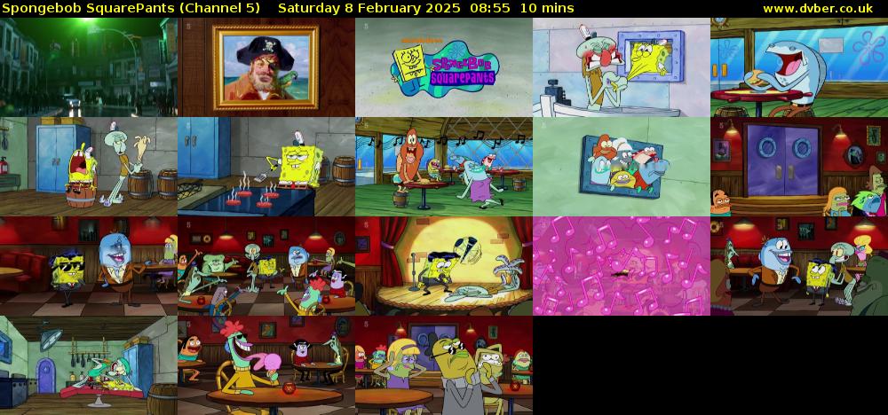 SpongeBob SquarePants (Channel 5) Saturday 8 February 2025 08:55 - 09:05