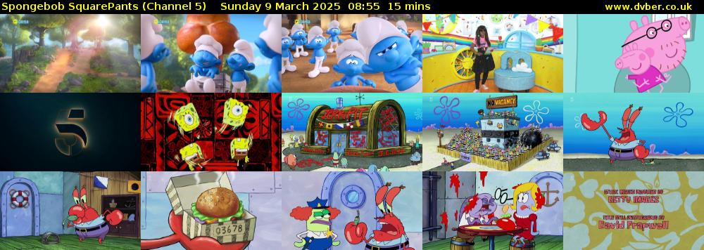 SpongeBob SquarePants (Channel 5) Sunday 9 March 2025 08:55 - 09:10