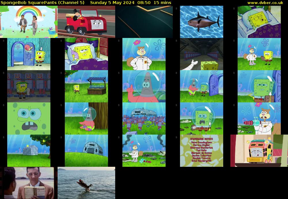 Spongebob Squarepants (Channel 5) Sunday 5 May 2024 08:50 - 09:05