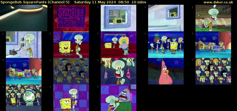 Spongebob Squarepants (Channel 5) Saturday 11 May 2024 08:50 - 09:00