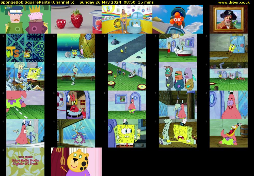 Spongebob Squarepants (Channel 5) Sunday 26 May 2024 08:50 - 09:05