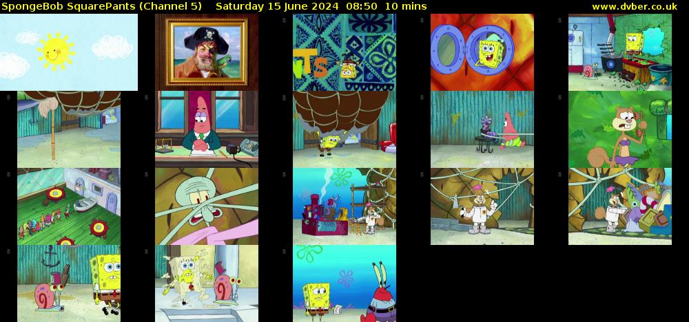 Spongebob Squarepants (Channel 5) Saturday 15 June 2024 08:50 - 09:00