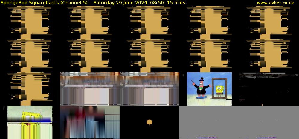 Spongebob Squarepants (Channel 5) Saturday 29 June 2024 08:50 - 09:05