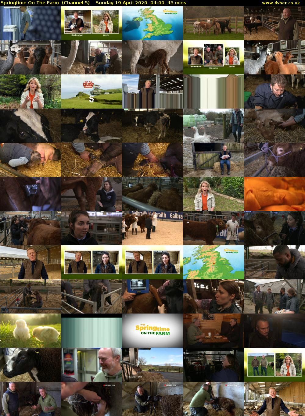 Springtime On The Farm  (Channel 5) Sunday 19 April 2020 04:00 - 04:45