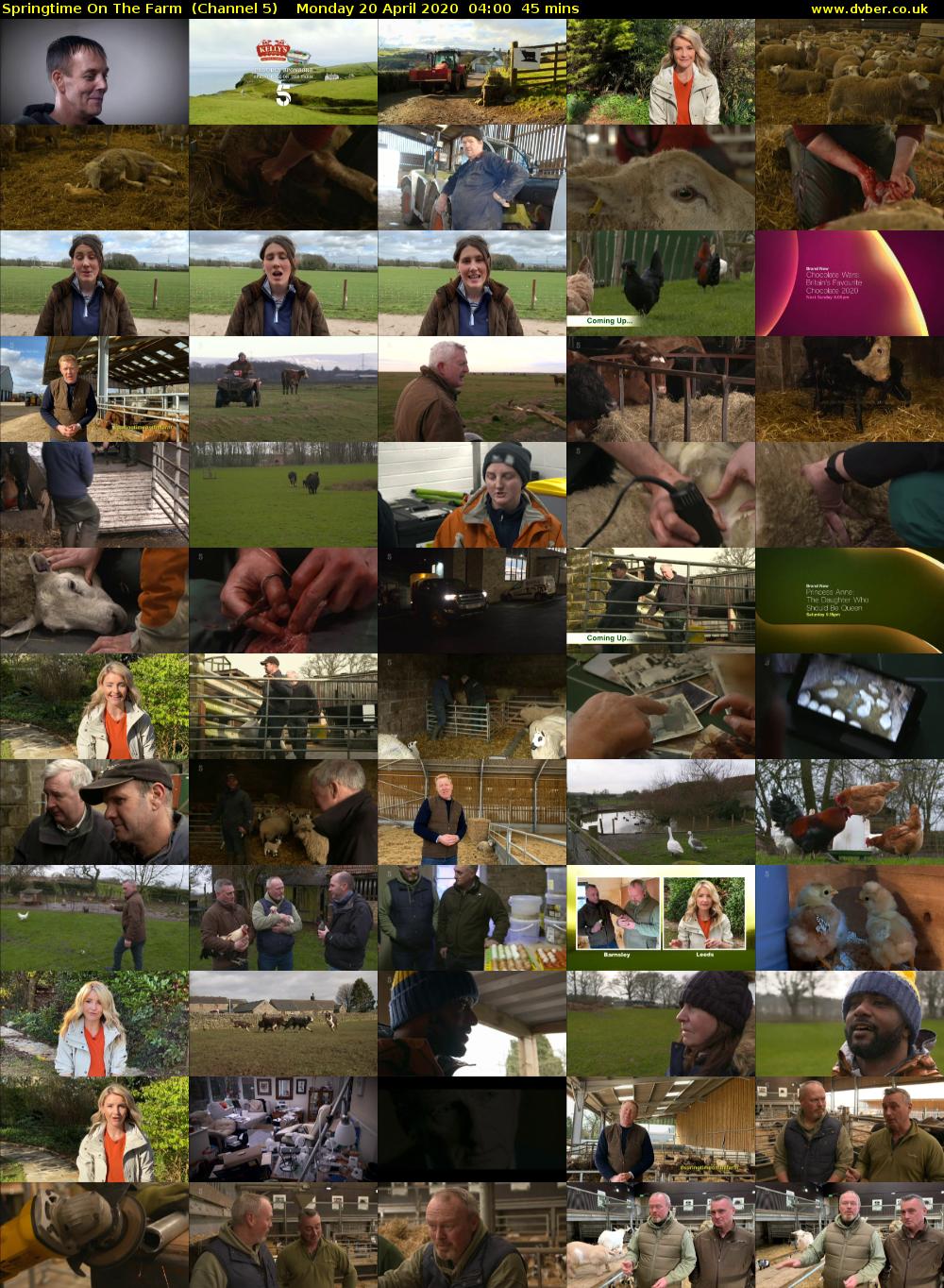 Springtime On The Farm  (Channel 5) Monday 20 April 2020 04:00 - 04:45