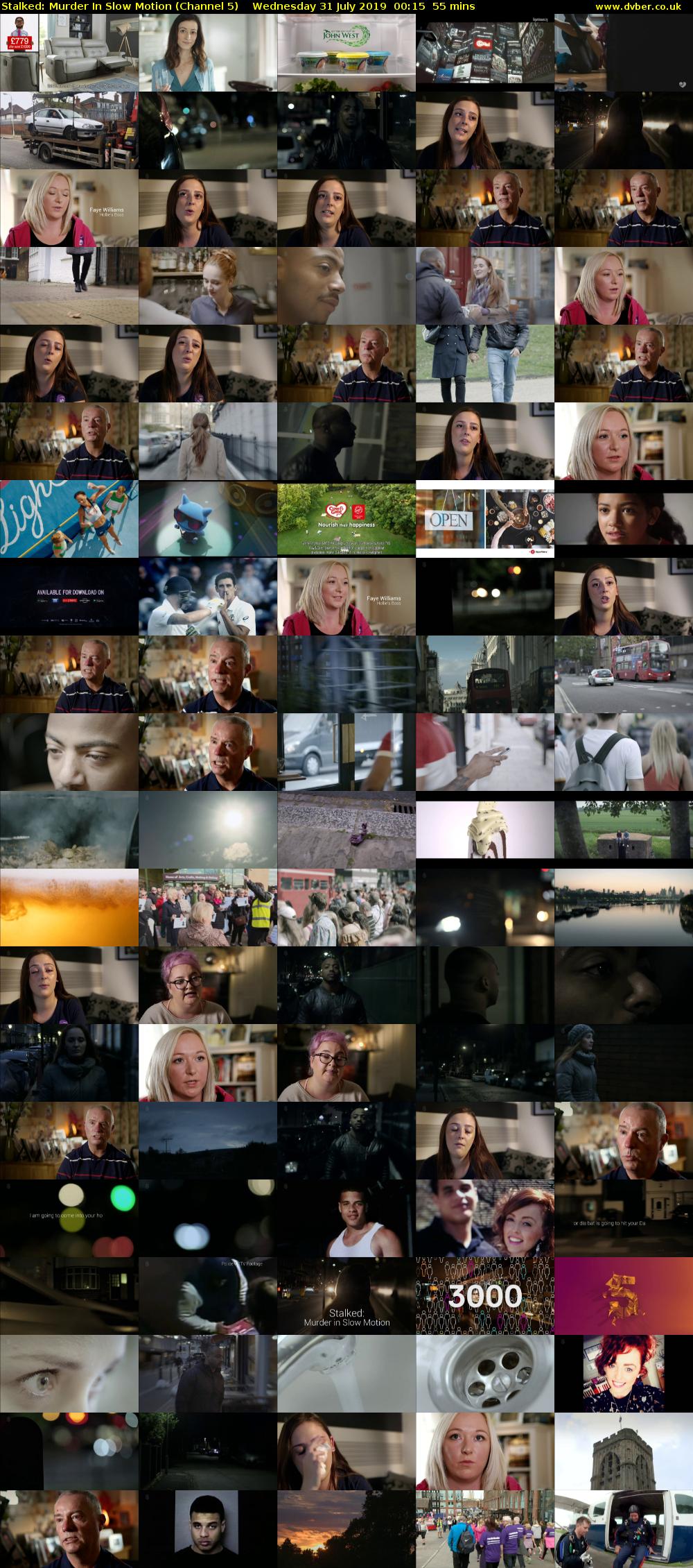 Stalked: Murder In Slow Motion (Channel 5) Wednesday 31 July 2019 00:15 - 01:10