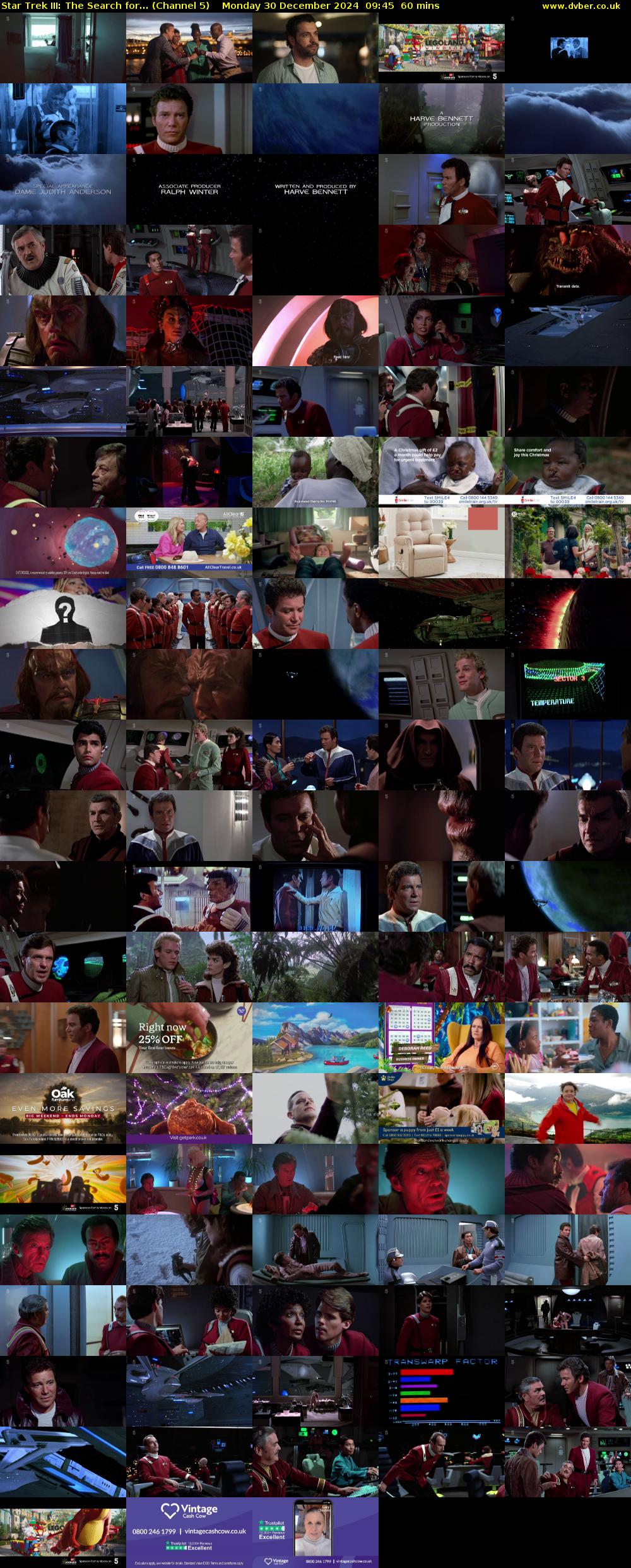 Star Trek III: The Search for... (Channel 5) Monday 30 December 2024 09:45 - 10:45