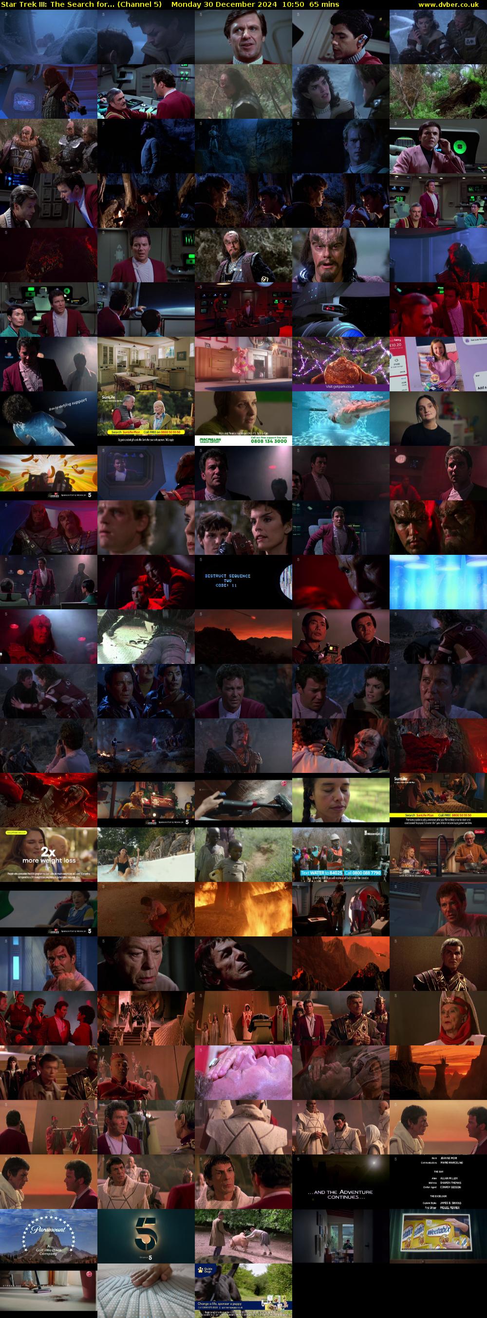 Star Trek III: The Search for... (Channel 5) Monday 30 December 2024 10:50 - 11:55