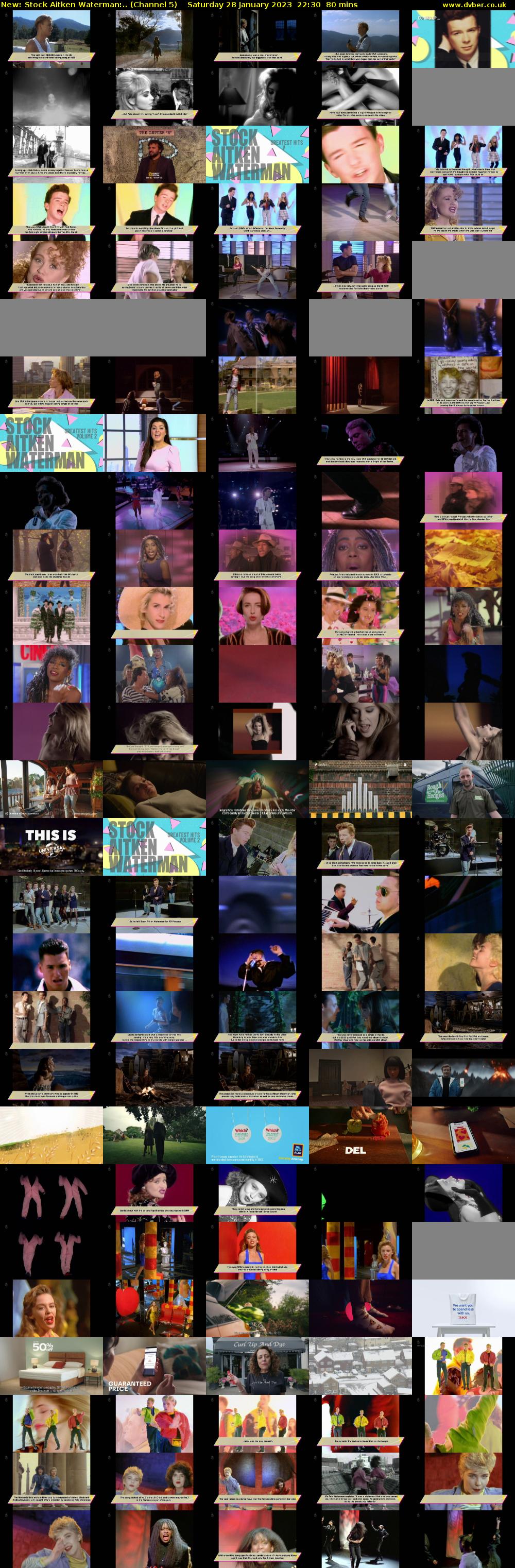 Stock Aitken Waterman:.. (Channel 5) Saturday 28 January 2023 22:30 - 23:50