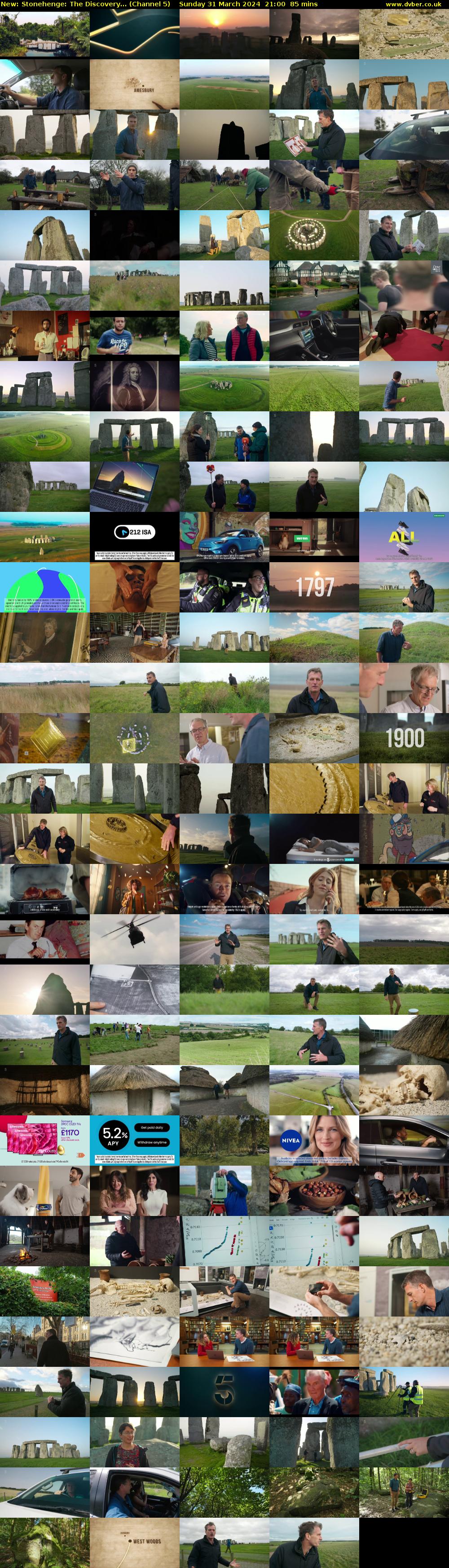 Stonehenge: The Discovery... (Channel 5) Sunday 31 March 2024 21:00 - 22:25