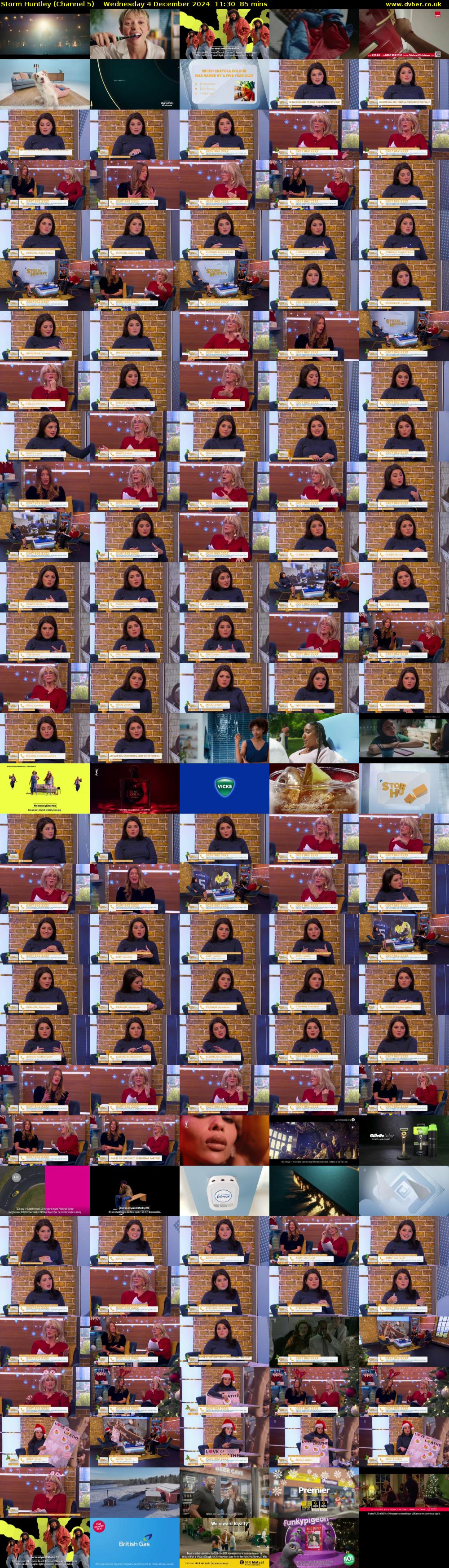 Storm Huntley (Channel 5) Wednesday 4 December 2024 11:30 - 12:55