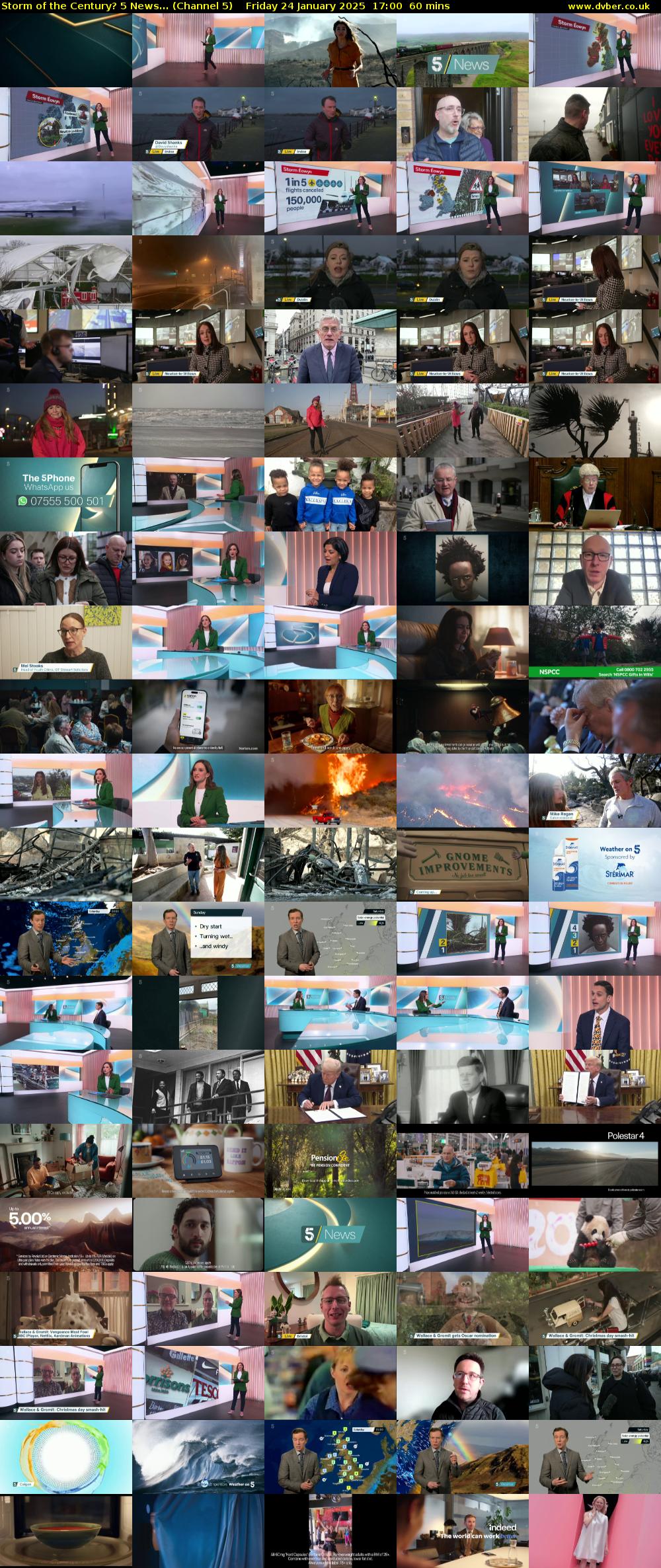 Storm of the Century? 5 News... (Channel 5) Friday 24 January 2025 17:00 - 18:00