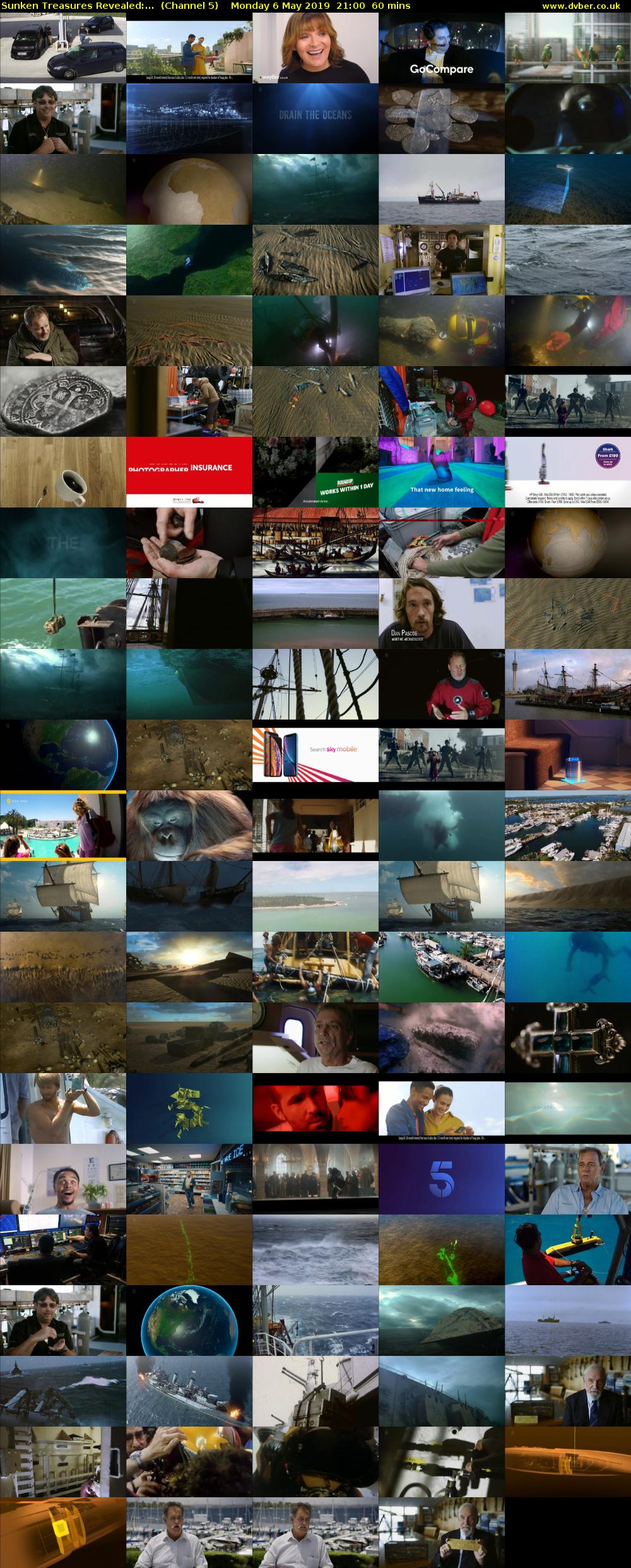 Sunken Treasures Revealed:...  (Channel 5) Monday 6 May 2019 21:00 - 22:00