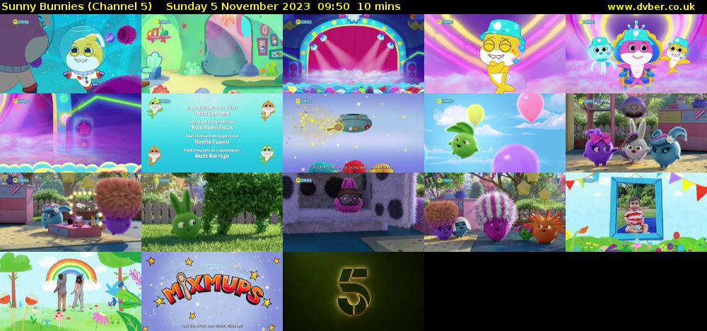 Sunny Bunnies (Channel 5) Sunday 5 November 2023 09:50 - 10:00