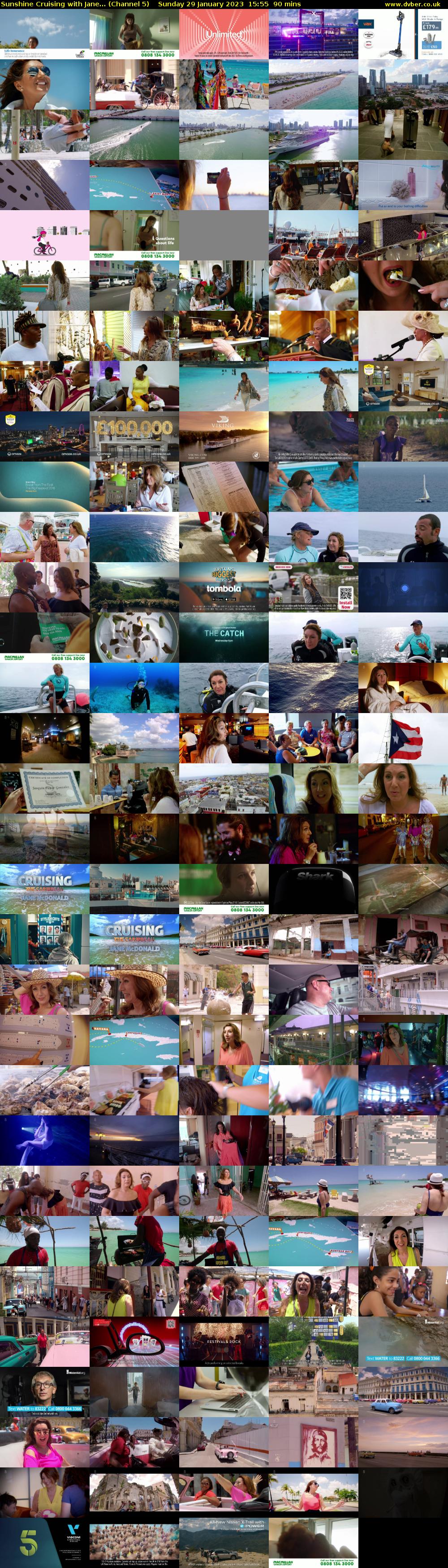 Sunshine Cruising with Jane... (Channel 5) Sunday 29 January 2023 15:55 - 17:25