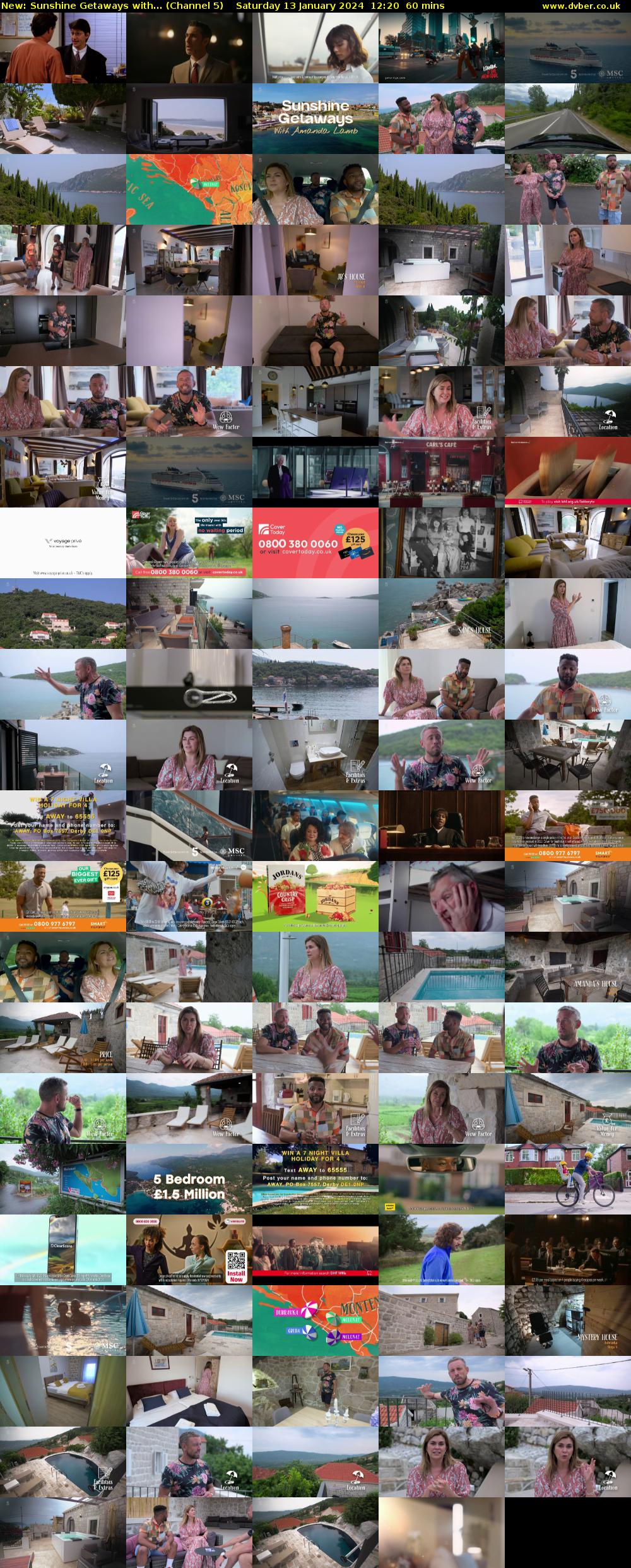 Sunshine Getaways with... (Channel 5) Saturday 13 January 2024 12:20 - 13:20