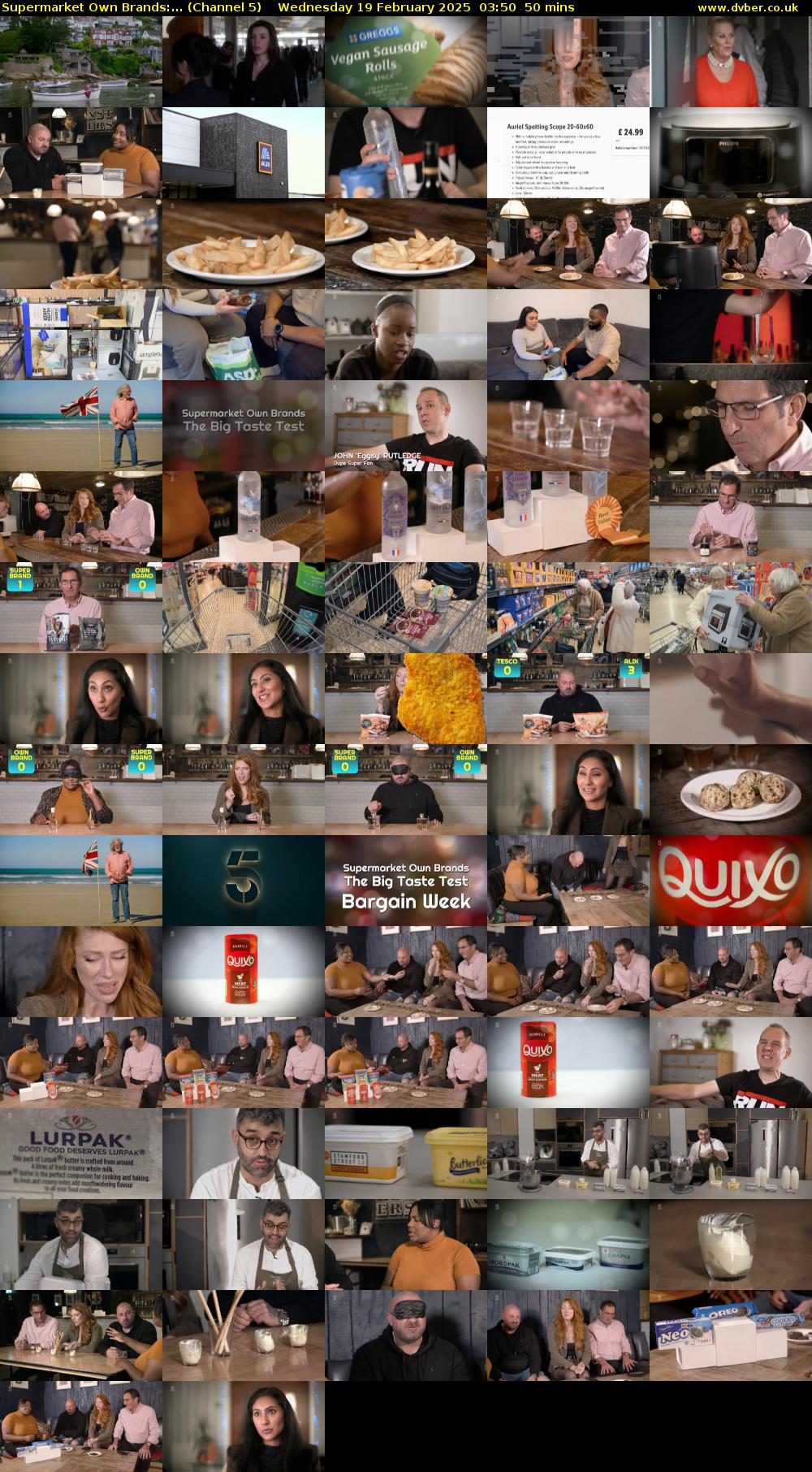 Supermarket Own Brands:... (Channel 5) Wednesday 19 February 2025 03:50 - 04:40