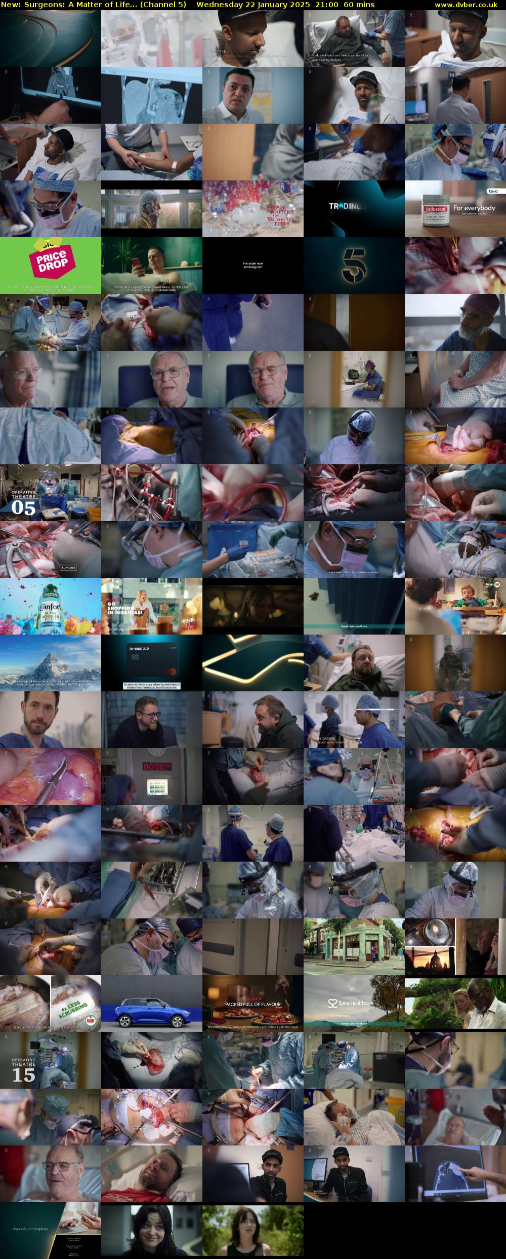 Surgeons: A Matter of Life... (Channel 5) Wednesday 22 January 2025 21:00 - 22:00