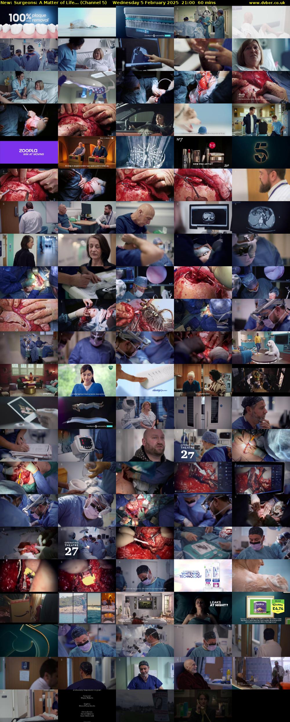 Surgeons: A Matter of Life... (Channel 5) Wednesday 5 February 2025 21:00 - 22:00