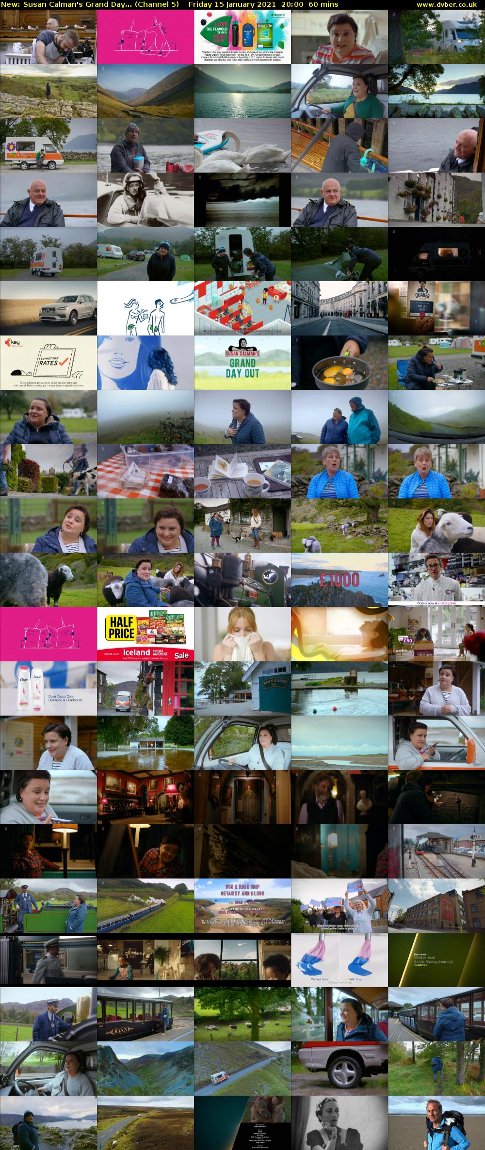 Susan Calman's Grand Day... (Channel 5) Friday 15 January 2021 20:00 - 21:00
