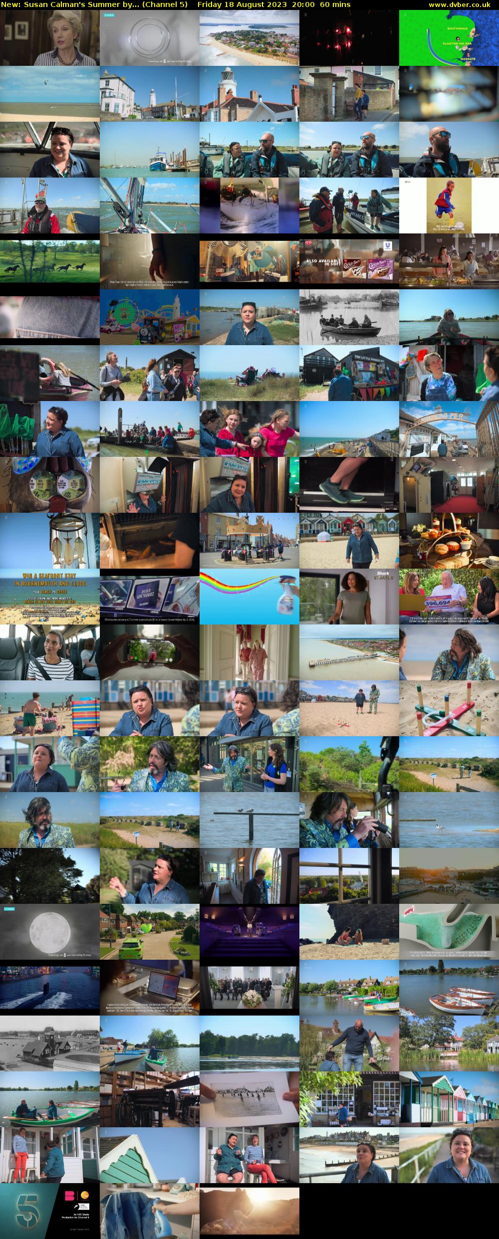 Susan Calman's Summer by... (Channel 5) Friday 18 August 2023 20:00 - 21:00
