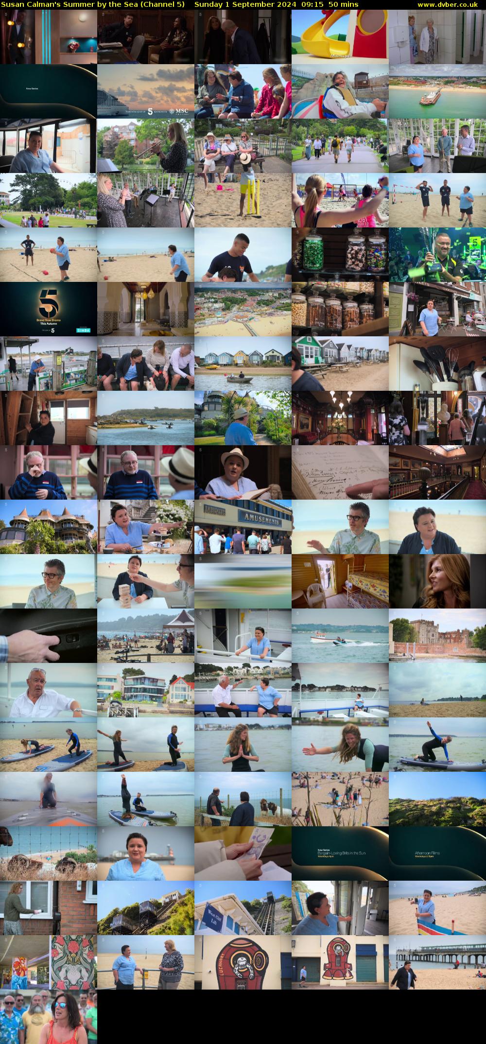 Susan Calman's Summer by the Sea (Channel 5) Sunday 1 September 2024 09:15 - 10:05