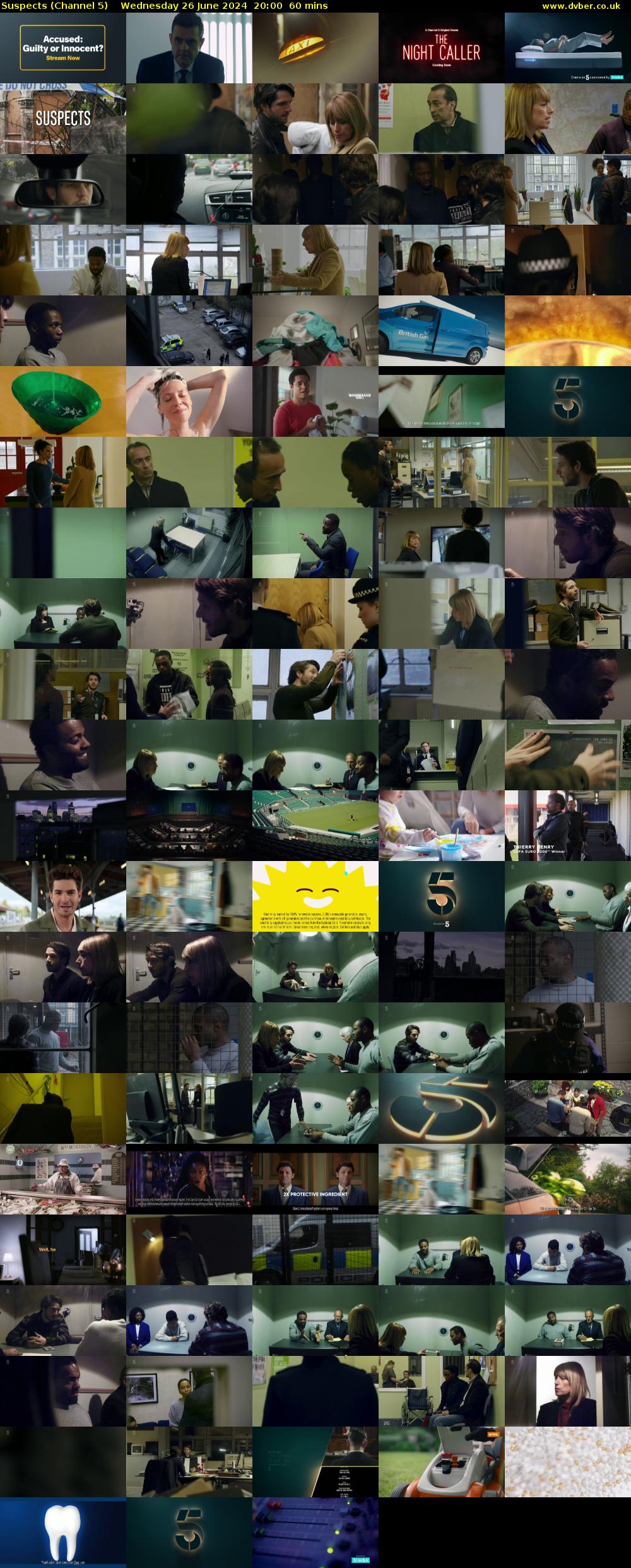 Suspects (Channel 5) Wednesday 26 June 2024 20:00 - 21:00