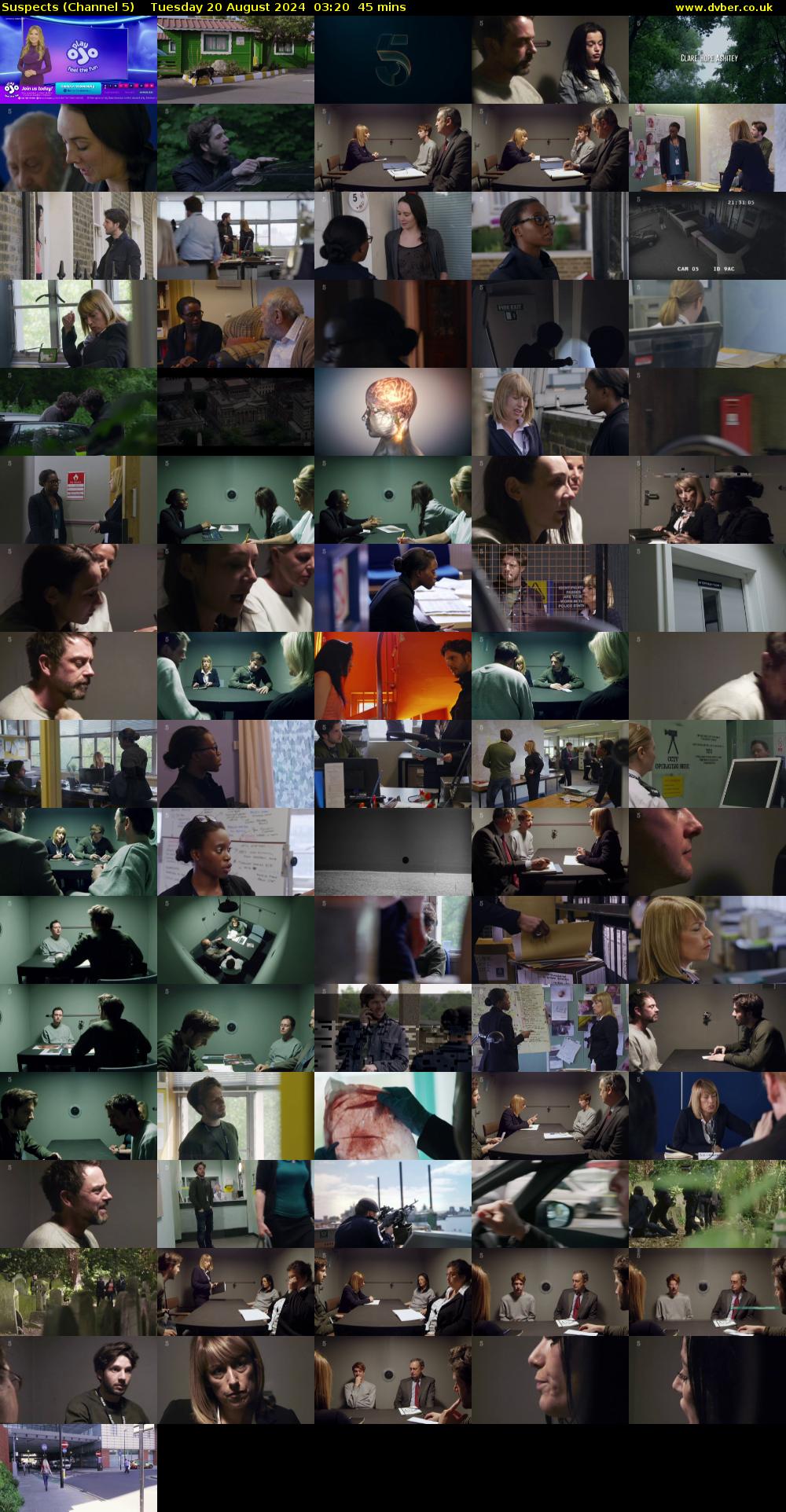 Suspects (Channel 5) Tuesday 20 August 2024 03:20 - 04:05