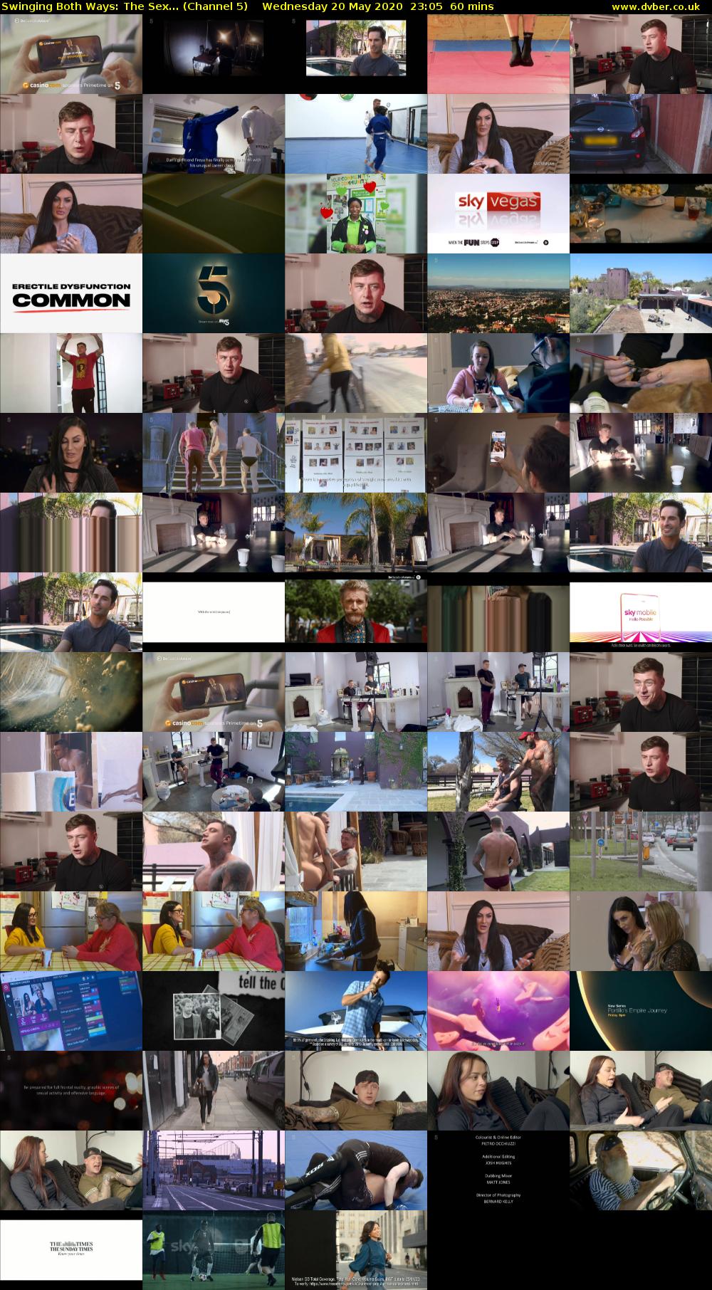 Swinging Both Ways: The Sex... (Channel 5) Wednesday 20 May 2020 23:05 - 00:05