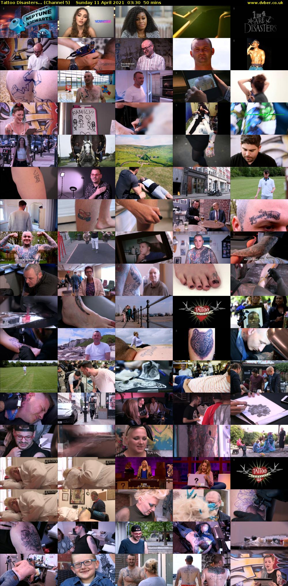 Tattoo Disasters... (Channel 5) Sunday 11 April 2021 03:30 - 04:20