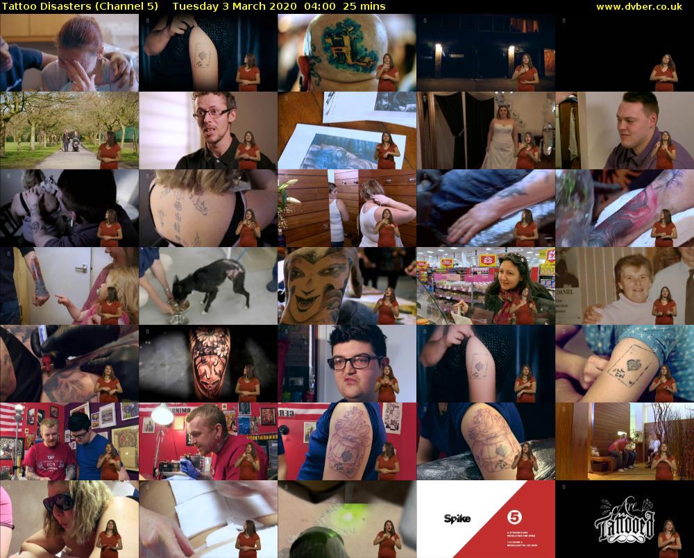 Tattoo Disasters (Channel 5) Tuesday 3 March 2020 04:00 - 04:25