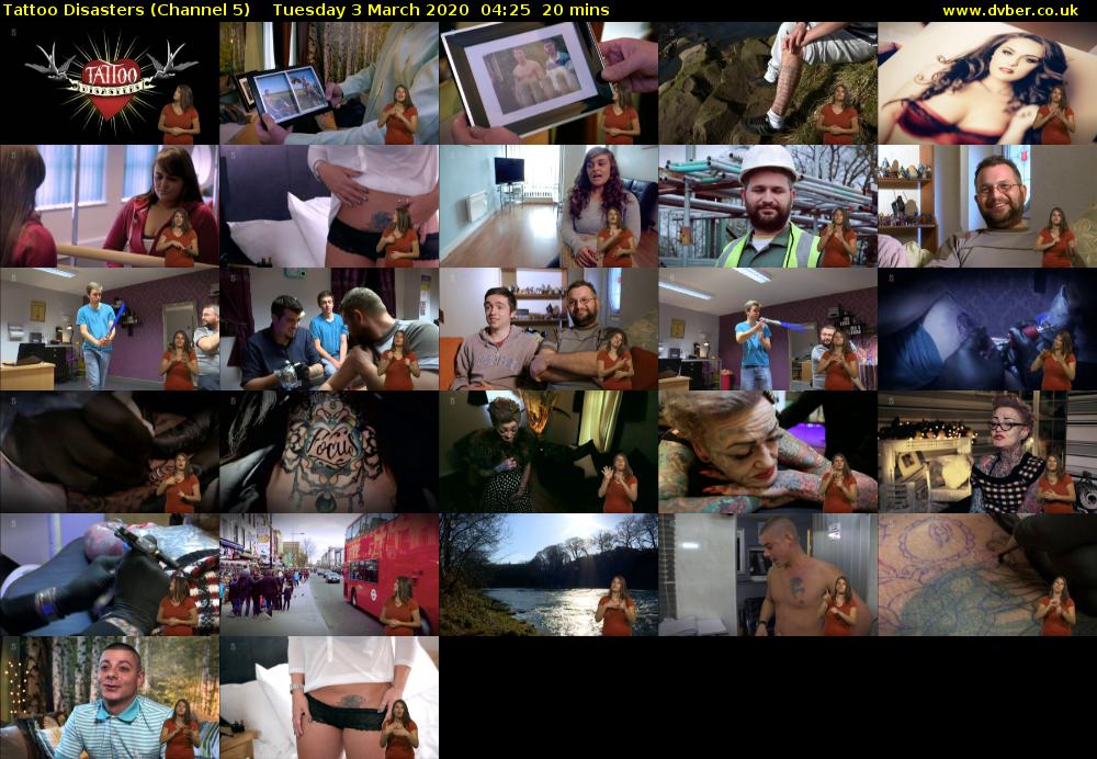 Tattoo Disasters (Channel 5) Tuesday 3 March 2020 04:25 - 04:45