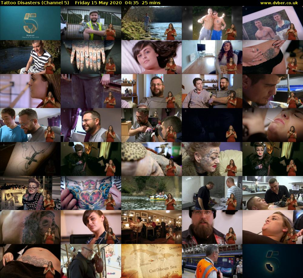 Tattoo Disasters (Channel 5) Friday 15 May 2020 04:35 - 05:00