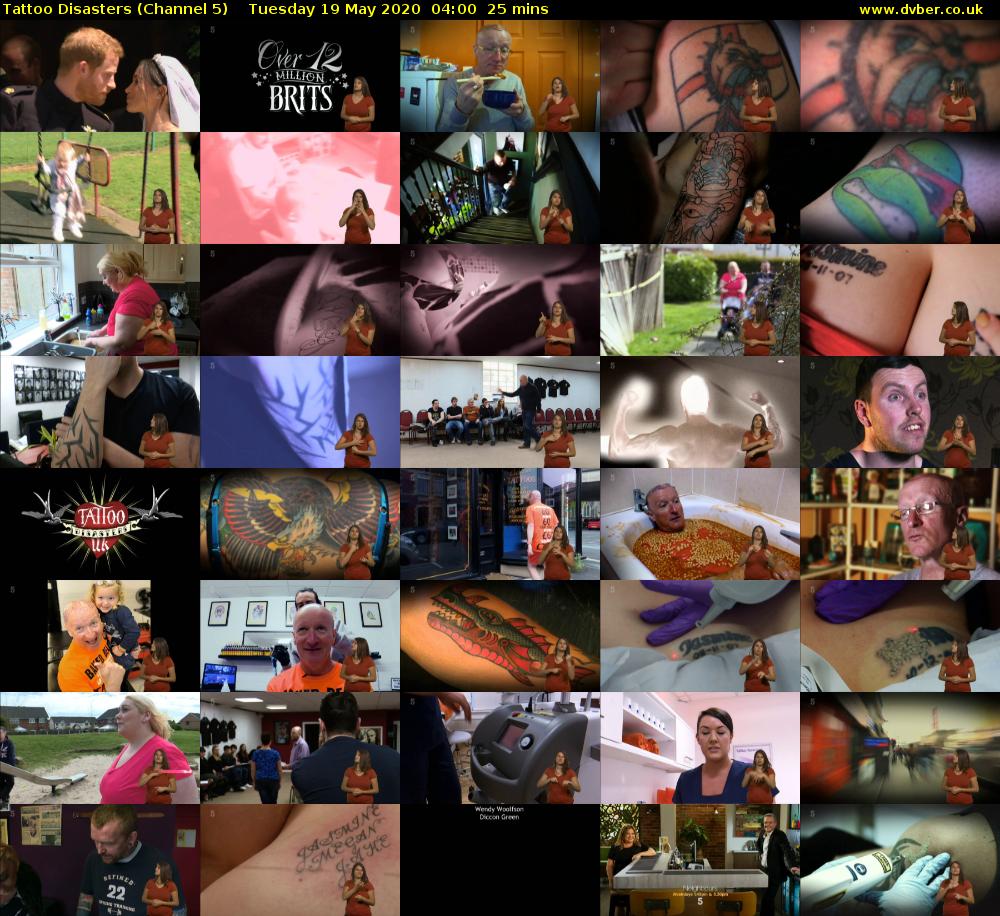 Tattoo Disasters (Channel 5) Tuesday 19 May 2020 04:00 - 04:25