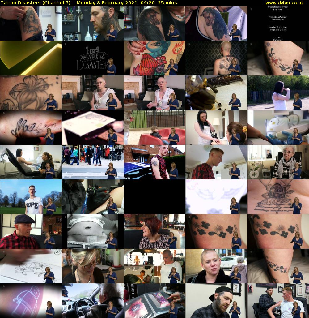 Tattoo Disasters (Channel 5) Monday 8 February 2021 04:20 - 04:45