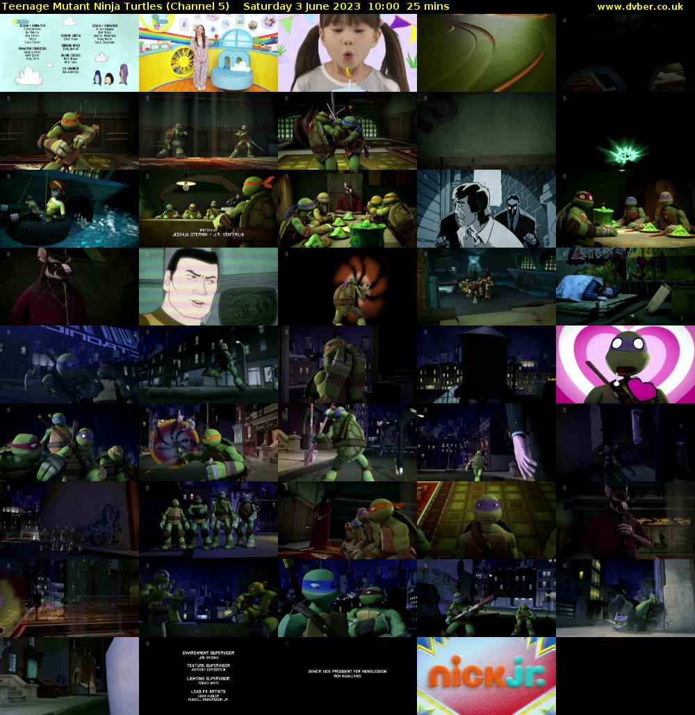 Teenage Mutant Ninja Turtles (Channel 5) Saturday 3 June 2023 10:00 - 10:25