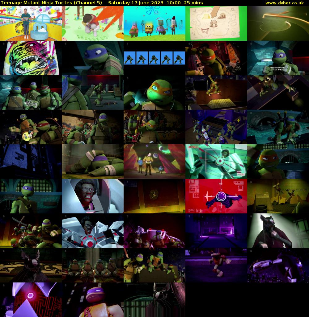 Teenage Mutant Ninja Turtles (Channel 5) Saturday 17 June 2023 10:00 - 10:25
